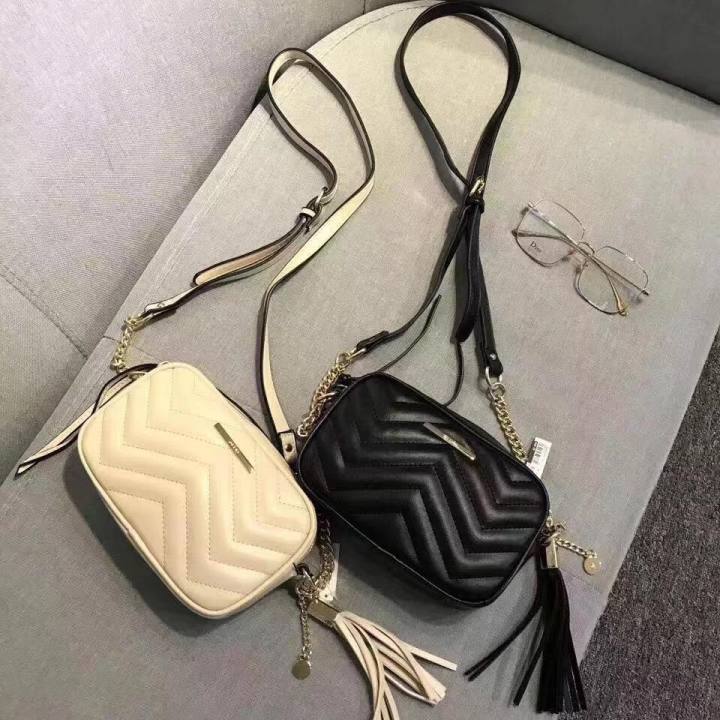 CLASSY ALDO GOLD SLING BAG WITH TASSEL 8' Lazada PH