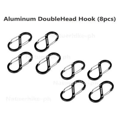 Naturehike Blackdog 4pcs Aluminum Alloy Double-ended Hook Climbing Backpack Hook S-ring Snap Clip Outdoor Multifunctional Hook Anti-Theft Keychain