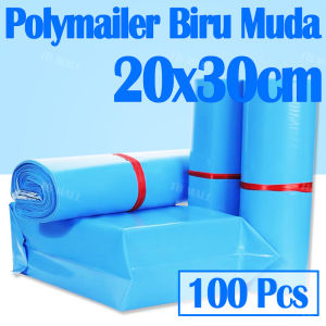 Fumu Plastik Packing Polymailer 20x30cm Biru Muda Glossy Tebal Termurah