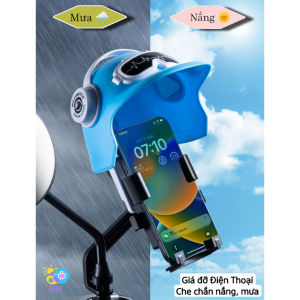 Gía Đỡ Điện Thoại Gắn Chân Gương Xe Máy Có Nón Bảo Hiểm Che Mưa  Nắng Chống Rung Lắc Dễ Tháo Lắp  Tiện Lợi