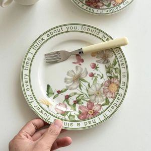 Nordic Style 240ML Coffee Cup and Saucer Set Ceramic Mug Dessert Plate Dim Sum Dish Gift Packaging