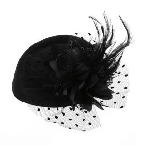 Fascinator Hats Bowler Hat Headband Womens Feather Flower Brides Hair Accessories Wedding