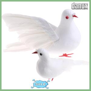 danux Artificial Simulation Peace Dove Foam Feather Birds Wedding Crafts Ornament