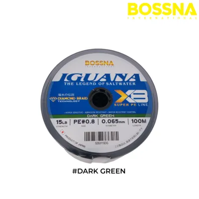 BOSSNA - IGUANA SUPER X8 PE LINE DIAMOND BRAID 100M/300M BRAIDED LINE