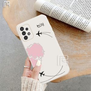 (Lokal Ready) Casing hp Realme C53 C51 C55 C33 C30 C31 C30S C35 Realme10 9i 8i 7i 5i 6i C2 C21Y C11 2021 C20 C25Y C17 C3 C12 C15Peta Dunia Hati Cinta Soft Phone Cover