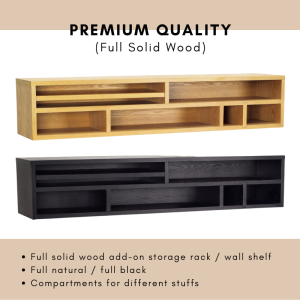 ALiST - EZRA Full Solid 120cm Wall Shelves / Rak Dinding / Floating Wall Shelf / Wall Rack / Wall Bookcase / Wall Display Rack / Rak Buku Dinding / Wall Storage Rack / 挂墙式置物架 / 挂装饰架子