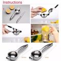 Kitchen Tools Lemon Juicer Stainless Steel Orange Fruit Stainless Steel Lemon Squeezer Quick Handle Press Multifunctional Tools. 