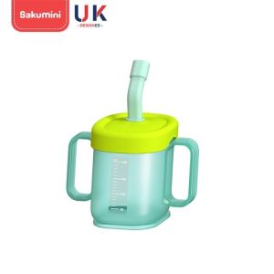 SAKUMINI Curve Straw Cup Cangkir Minum Anak Sedotan Training Cup Doidy Botol Minum Gelas Bayi