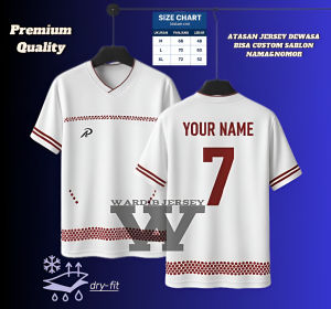 Jersey Bola Dewasa Dryfit Premum Quality Bisa Custom Sablon Nama + No Punggung