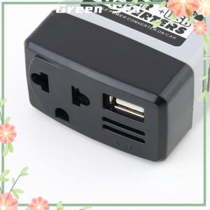 Green sea Car Mobile Converter Inverter Adapter DC 12V 24V to AC 220V Charger Power+USB