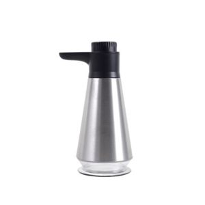 HCHC MALL Stainless Steel Liquid Soap Dispenser 400ML Press Bottle Hand Sanitizer Machine Modern Style Leak Resistant Refillable Soap Pump Kitchen Use