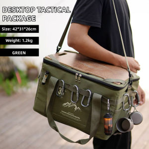 36L New outdoor camping tactical storage bag outdoor sundries bag outdoor portable bag with table board for cutting vegetables multifunctional portable
