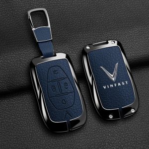 Ốp chìa khóa vinfast smartkey VF6 VF7 VF8 VF9 đời 20242025 Khung kim loại bọc da cao cấp