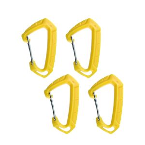 NEXTYOO 4pcs Nhựa Bộ móc khóa Carabiner Hình chữ D 9 màu sắc Móc treo nhỏ dành cho khách du lịch Chất lượng cao Dụng cụ đa năng Cắm trại Đi xe đạp Đi bộ đường dài Móc treo