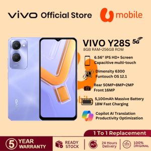 2 Years Warranty Vivo Y28s  5000mAh Battery 33W Fast Charge 8+8GB RAM + 256GB ROM