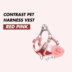 CAT DOG HARNESS LEASH BREATHABLE VEST PLAIN FLOWER DESIGN for Puppy with Flower Decoration Kolar Bunga 狗狗背心