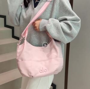 Daily Work Slouchy Nylon Hobo Bag Six Optional Colors Soft Wrinkle Resistant Fabric Detachable Crossbody Strap Dual Shoulder Bag