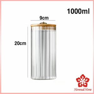 ขวดแก้วปิดผนึก ป้องกันความชื้น มีหลายขนาด แก้วบอโรซิลิเกตสูง storage jar