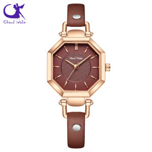 Chard Wake Jam Tangan Wanita Korea Anti Air Original Kuarsa Wanita Tali Kulit Jam Tangan Cewek W004
