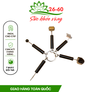 Combo Móc Khóa 5 Món Diện Chẩn Mát Xa Đa Năng Đầy Đủ - Dụng Cụ Diện Chẩn