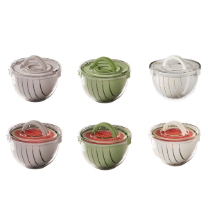 Space Saving Watermelon Chopping Basket Plastic Strainer Portable Design For Picnics Daily Cooking