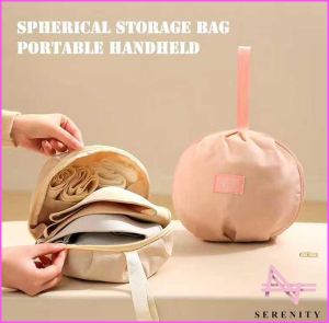 SERENITY Portable Three-in-One Clothing Storage Pouch New Polyester Underwear Panties Socks Bra Bag for Travel Business Trips Open