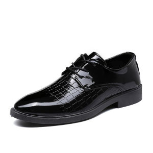 Size 38-44 Mens Fashion Black Business Shoes Soft Soled Leather Formal Shoes British Style Oxfords