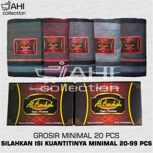 Sarung Tenun Dewasa Motif Al-Barokah Sarung Dewasa Bahan Halus Berkualitas Terjamin