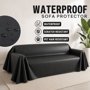 Tulip Home Furnishings Store Sofa Cover PU Leather Waterproof Anti Slip Pet Hair Scratch Resistant Fits Couch Futon Solid