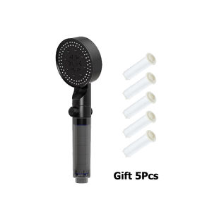 Moobibi New Shower ULTRA PURE SHOWER FILTER ฝักบัวกรองน้ำเพื่อผิวบอบบางและแพ้ง่ายเป็นพิเศษ Cotton Micro Filter 5 ชิ้น