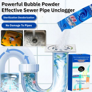 Powerful Bubble Powder Effective Sewer Pipe Unclogger Pipe Dredging Agent Sink Drain Clog Remover 超强管道疏通剂