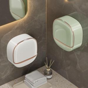 Hộp Đựng Xà Phòng Treo Tường Có Nắp | Khay Đựng Xà Phòng Thoát Nước Dán Tường Không Khoan ABS