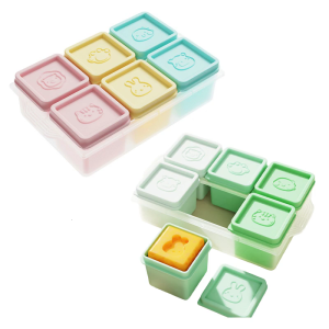 Stackable Kitchen Storage Box 6 Compartment Design Odor Resistant Silicone Container Dividers For