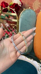 Viviann Original sterling silver sparkling zircon classic luxury zirconia charm bracelets for women