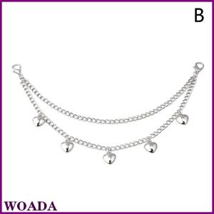WOADA Multi-layer Metal Chain strap DIY Personality Butterfly Heart Star Pendant Shoulder Bag Chain Straps