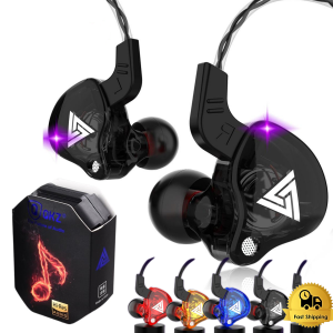 หูฟังเพลง QKZ AK6 106dB 1.2m หูฟังแบบมีสาย Universal 3.5mm Sports In-Ear หูฟัง HiFi สเตอริโอ