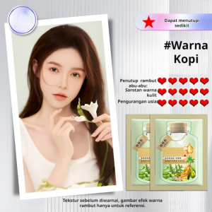 Pewarna Rambut Kemasan Kantong Busa Pewarna Rambut Ekstrak Tanaman Murni yang Tidak Merusak Rambut Memberikan Hasil Warna Alami Tanpa Mengganggu Kesehatan Rambut