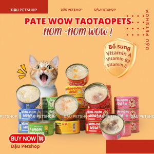 [COMBO 5–10 LON] 🥣 Pate Nom Nom Wow Taotaopets 85g - Súp Thịt Gà Xé Sợi Dễ Tiêu Hóa