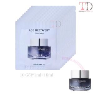 Date 2027 Combo 5 or 10 gói x 1ml Kem mắt Ohui tím Age recovery eye cream 1ml cung cấp collagen chống lão giảm nhăn