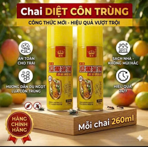 [ GIẢM SỐC ] Com bô 2 Chai keo xịt bẫy ruồi vàng ĐÀI LOAN thu hút côn trùng - Chai 260ml