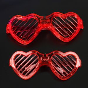 Gọng kính Retro phát sáng mắt kính trong suốt kính đèn led mắt kính nhấp nháy hình trái tim nhiều màu-Happy Life 4Kid