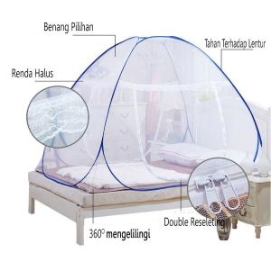 KELAMBU ( ANTI NYAMUK ) KASUR TEMPAT TIDUR / KELAMBU LIPAT SERBAGUNA / KELAMBU PORTABLE 200 X 200
