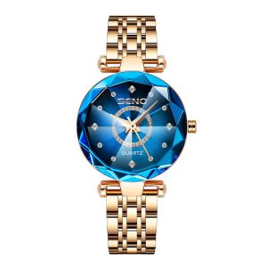 Womens Star Diamond Quartz Solid Steel Waterproof Watch (Shortened Title)