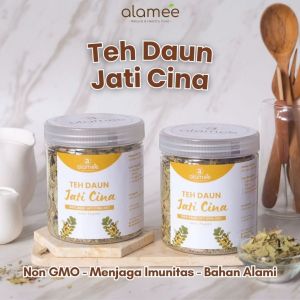 ALAMEE Teh Daun Senna Jati Cina Leaf Tea Herbal Alami Organik Dried Flower 70gr