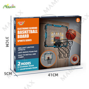 【SG Ready Stock】Electronic Foldable Scoring Basketball Board/Hoop With Lights Effects&Music Sports Toy Set★1 Free Basketball&Tool Kit✅Scoring Mode/Countdown Mode✅Kids/Children Birthday/Chistmast Gift/Presents✅