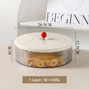 Vision Snack Serving Tray Stackable Snack Tray Household Cheese Shaped Nut Platter with Adjustable Dividers Large Capacity Dried Fruit Tray Clear Food Storage Container Compartment Box Platter