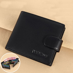 BANYANU แฟชั่นวินเทจผู้ชายเหรียญขนาดเล็กกระเป๋าสตางค์เดินทางวัวหนังแท้กระเป๋าสตางค์ผู้ถือบัตรใบอนุญาตขับรถสำหรับของขวัญพ่อ 2025