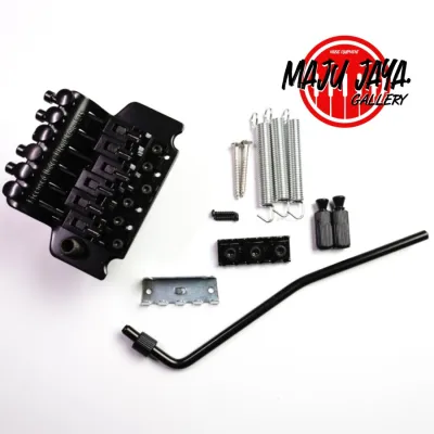 tremolo saddle bridge gitar elektrik updown floydrose floyd rose hitam chrome gold set