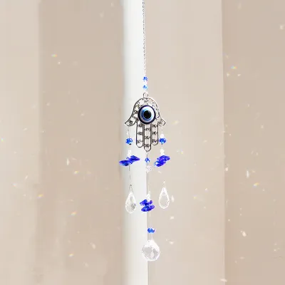 Feng Shui wind chime crystal evil eye EVIL EYE repels evil enhances Feng Shui hanging mobile in the car decoration. RS
