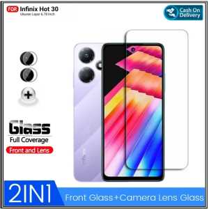Paket 2in1 Tempered Glass INFINIX HOT 9 30 30I NFC 30 PLAY Anti Gores Kaca Free Camera
